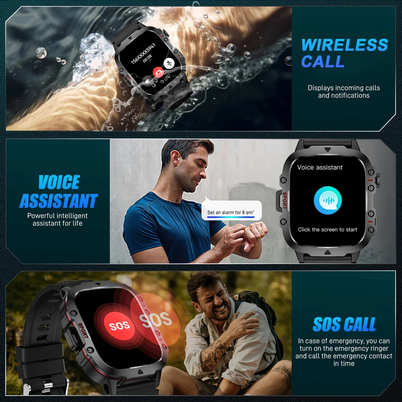 Indestructible Smart Watch forFitness Tracking