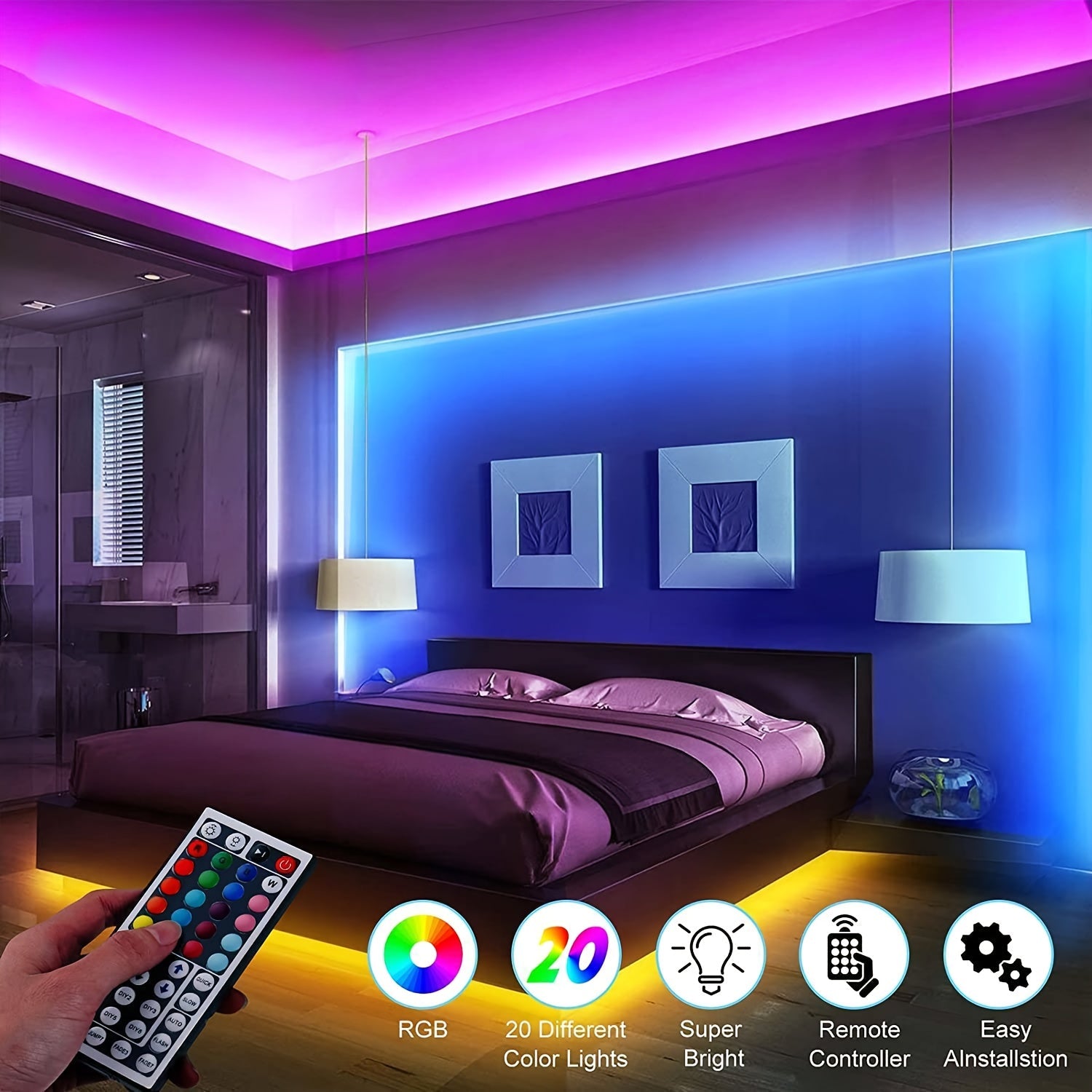 LED Strip Lights Colour Changing with Remote