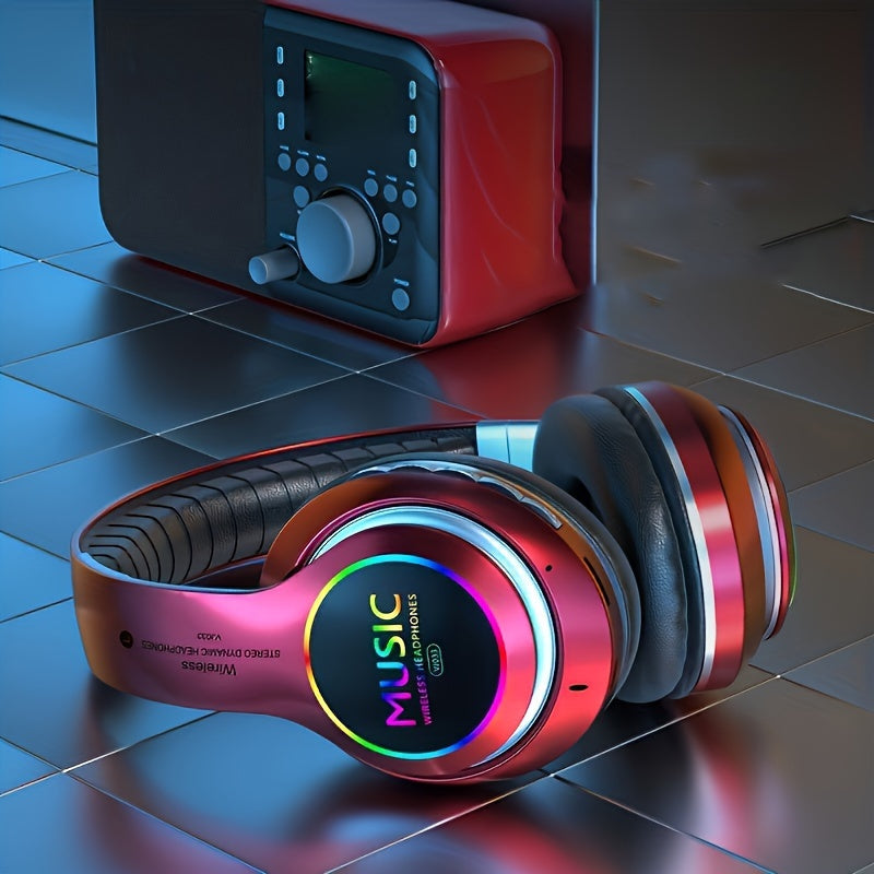 Headphones Wireless Over Ear with LED Lighting