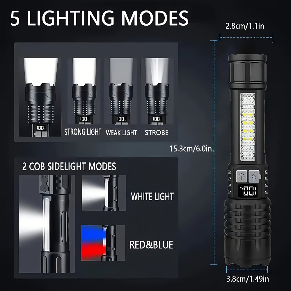 LED Rechargeable Hunting Gear Torch Light