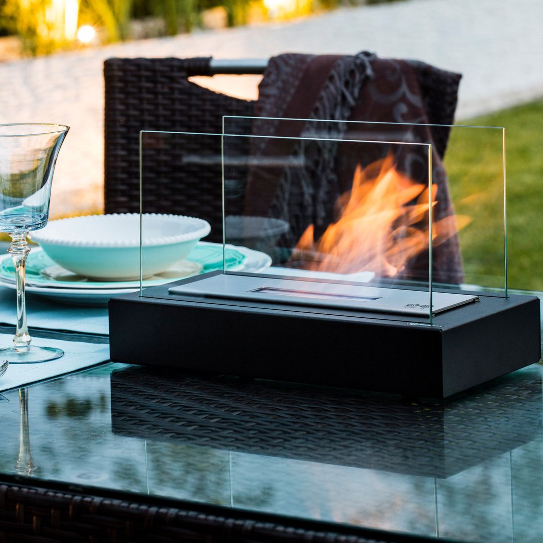 Tabletop Fireplace Glass Flame Burner