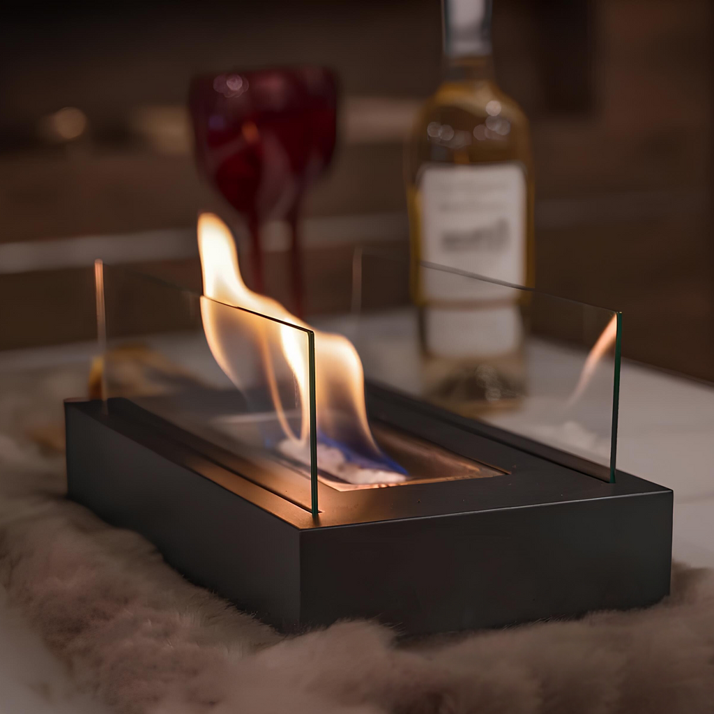 Tabletop Fireplace Glass Flame Burner