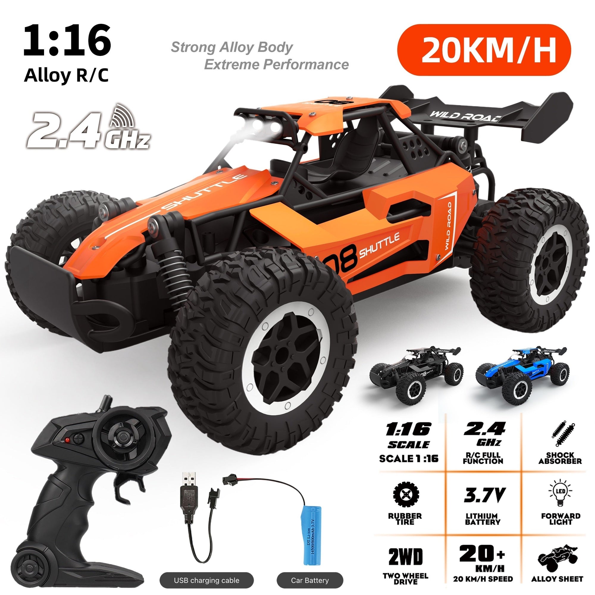 Remote Control Off-Road Alloy Racing Car