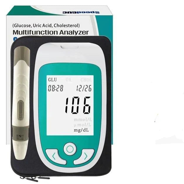 Digital Blood Glucose Cholesterol Monitor Kit Home Health Test