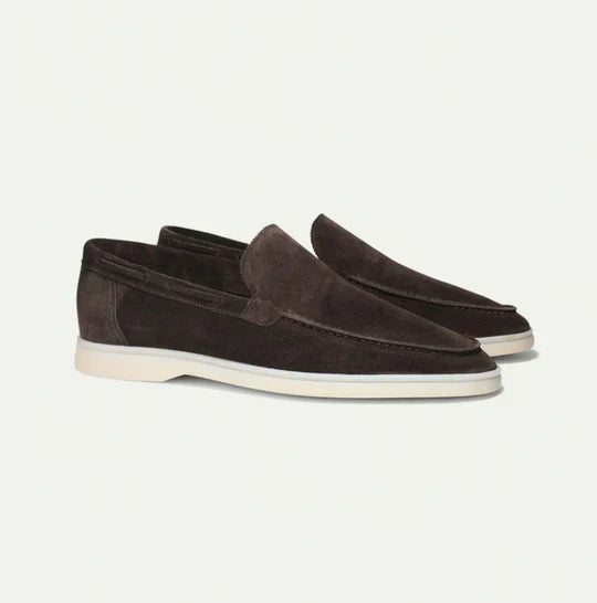 Men’s Vegan Suede Loafers with Cushioned Sole