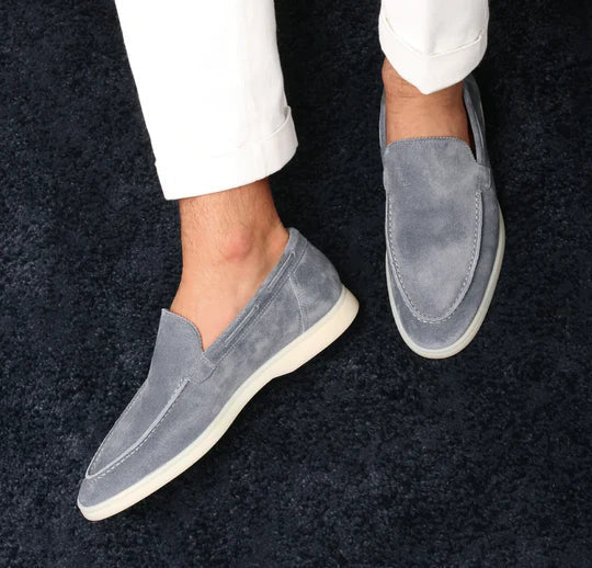 Men’s Vegan Suede Loafers with Cushioned Sole