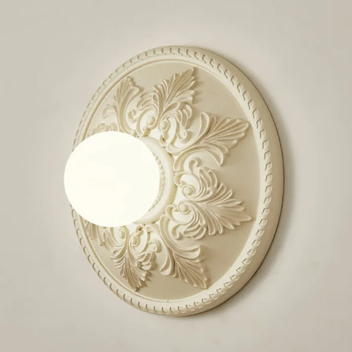 Wall Light Resin Vintage Style Round Lamp