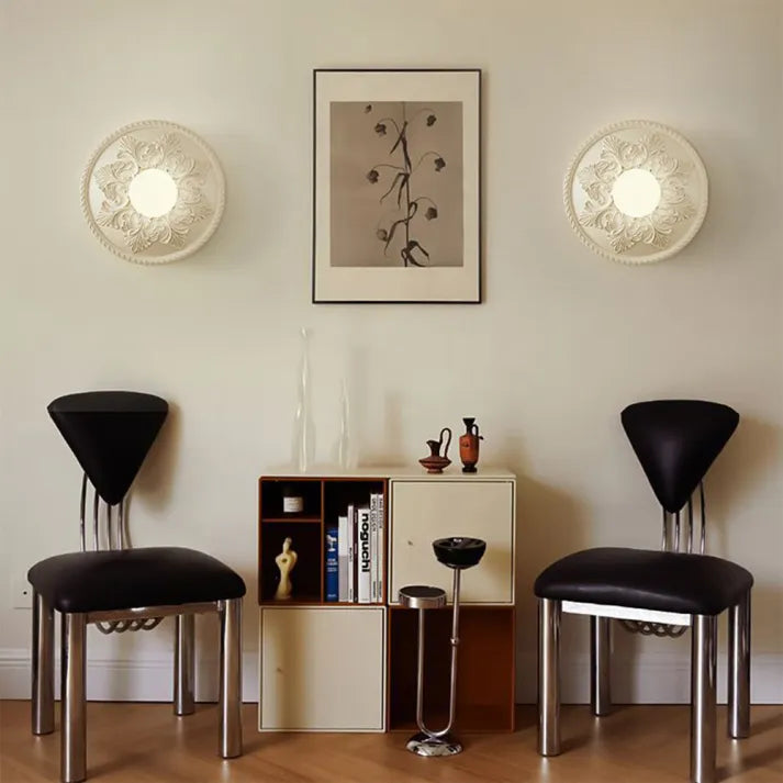 Wall Light Resin Vintage Style Round Lamp