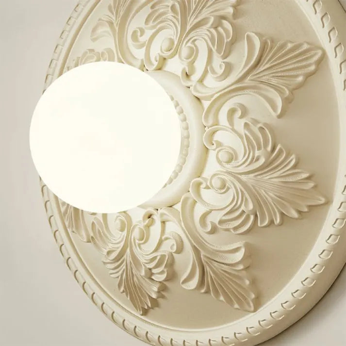 Wall Light Resin Vintage Style Round Lamp