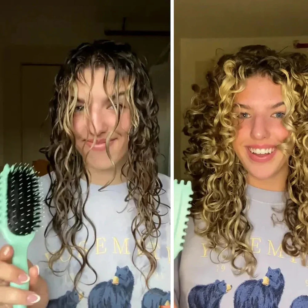 CurlDefine | Anti-Frizz Detangling Brush for Curly Hair