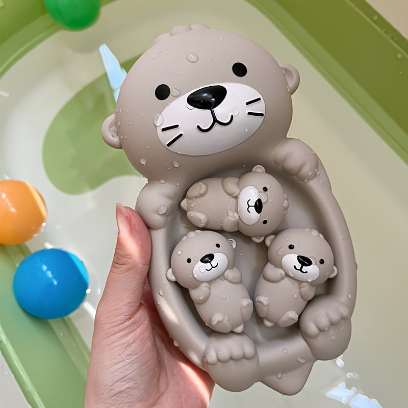 Baby Bath Toys Set Silicone Floating Animals