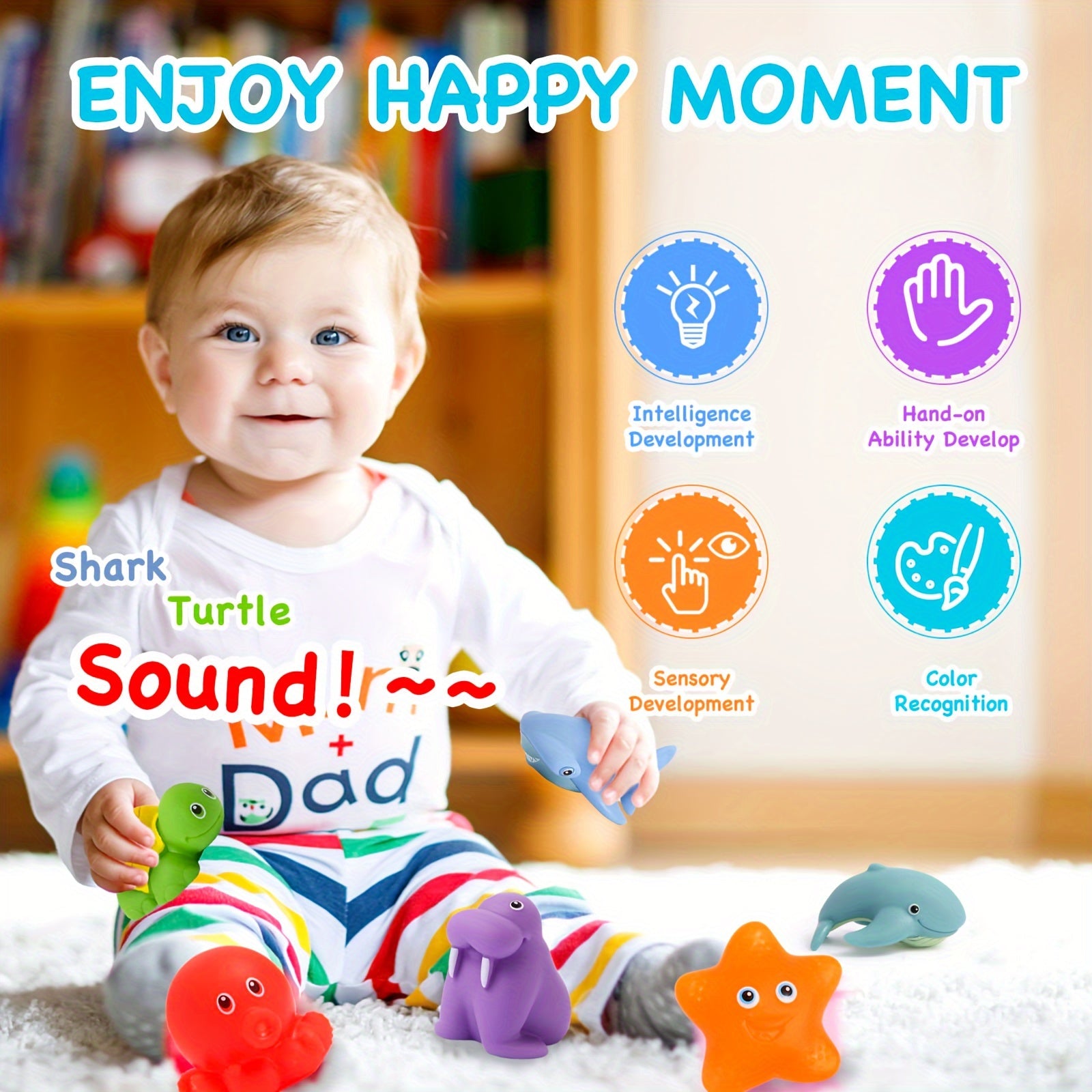 Bath Toys Set Soft Floating Animal Figures