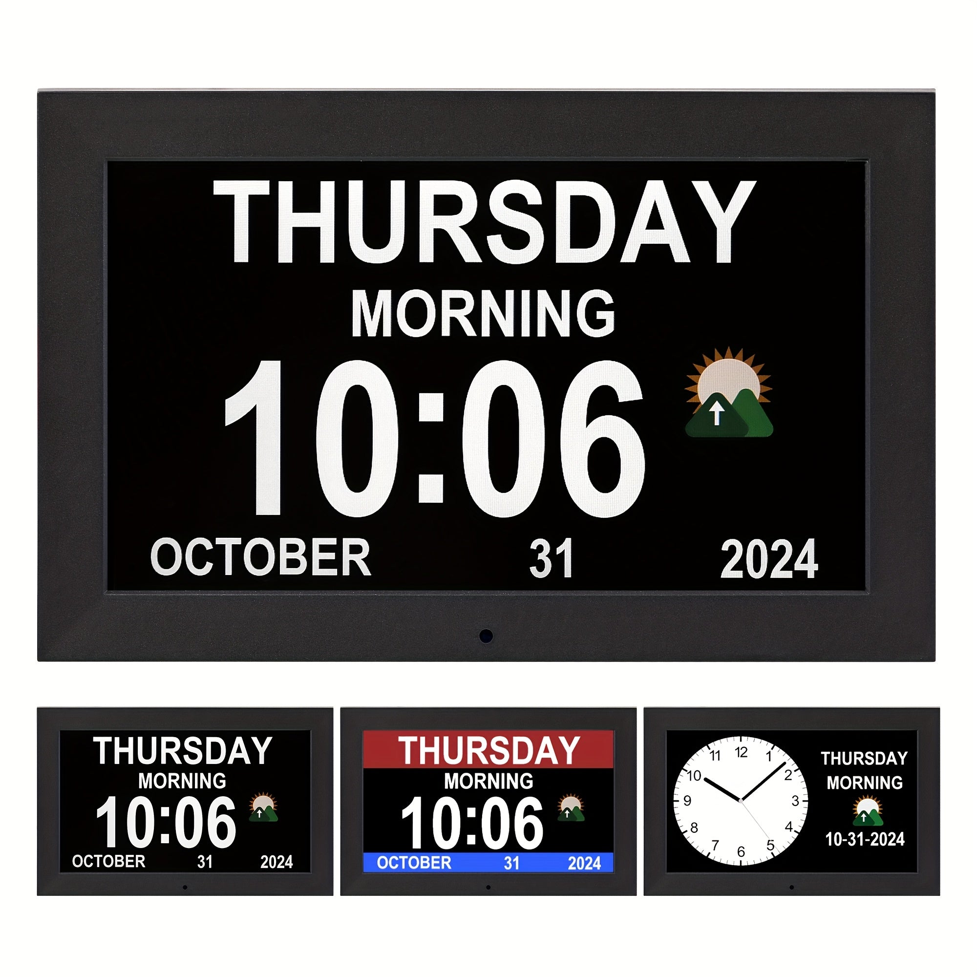 Digital Wall Clock Calendar Alarm Display Frame