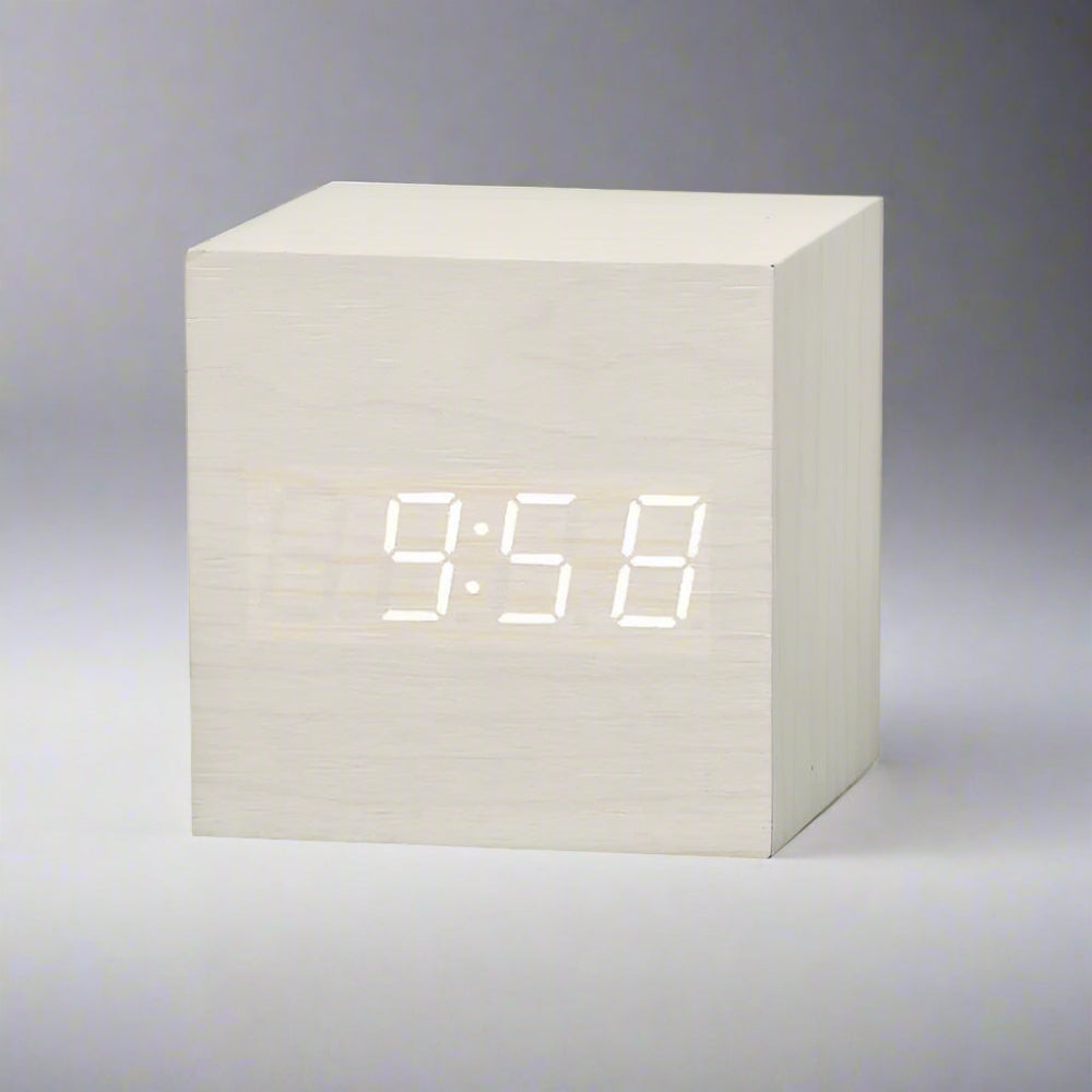 Wooden Digital LED Alarm Clock Display