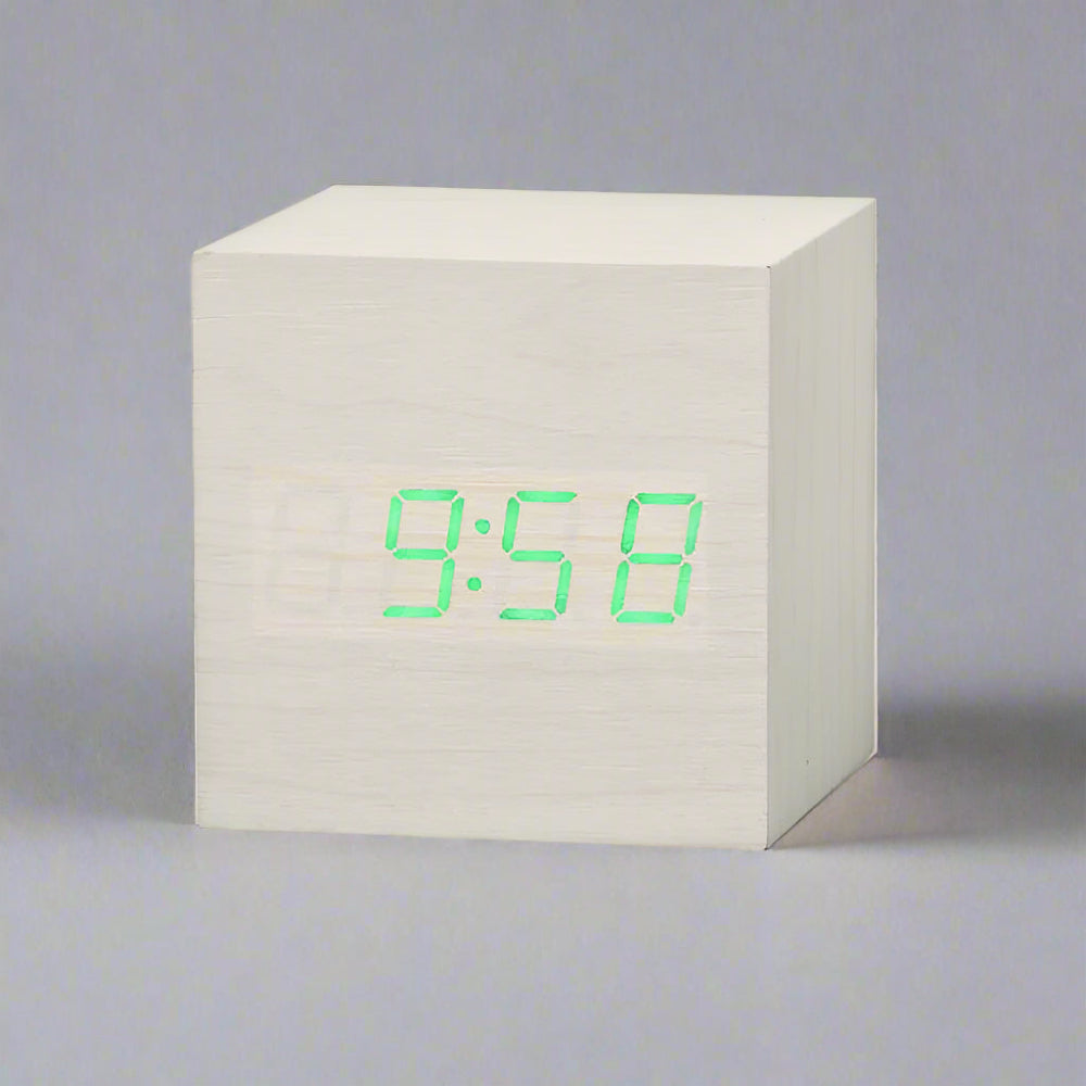 Wooden Digital LED Alarm Clock Display