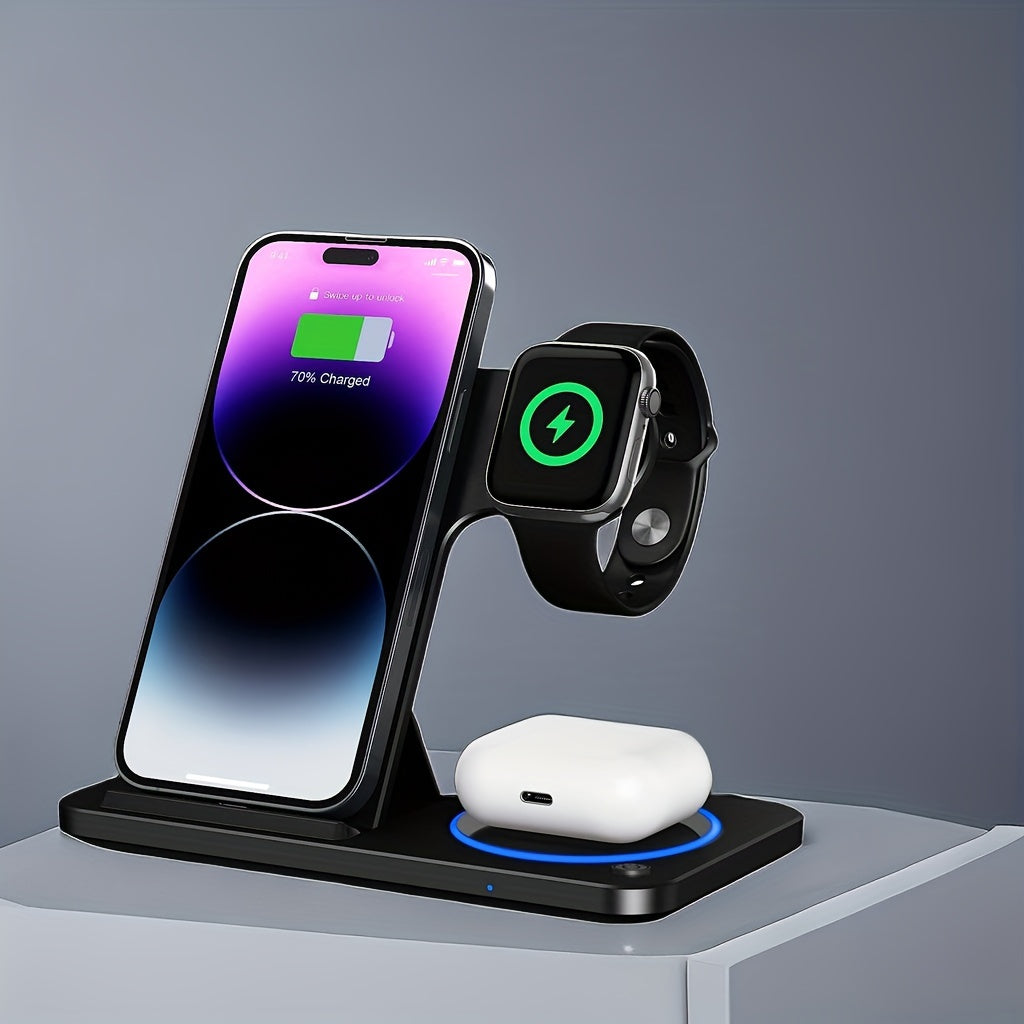 Wireless Charging Dock for Phone Watch Earbuds