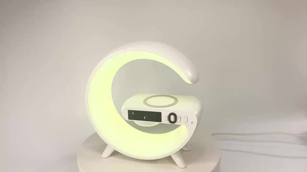 Wireless Charger Lamp with Bluetooth Speaker