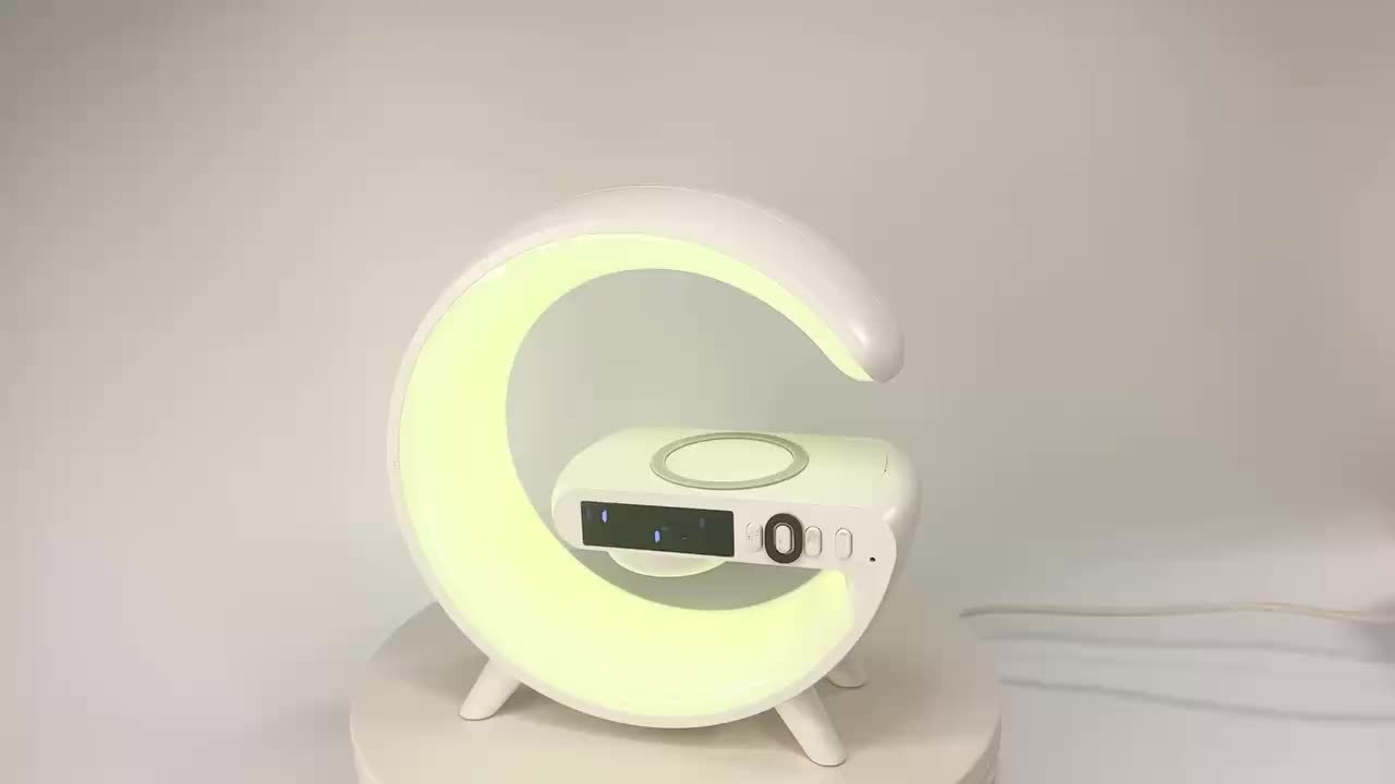 Wireless Charger Lamp with Bluetooth Speaker