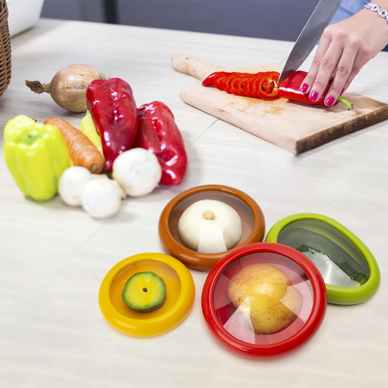 Food Covers with Reusable Silicone Airtight Seal