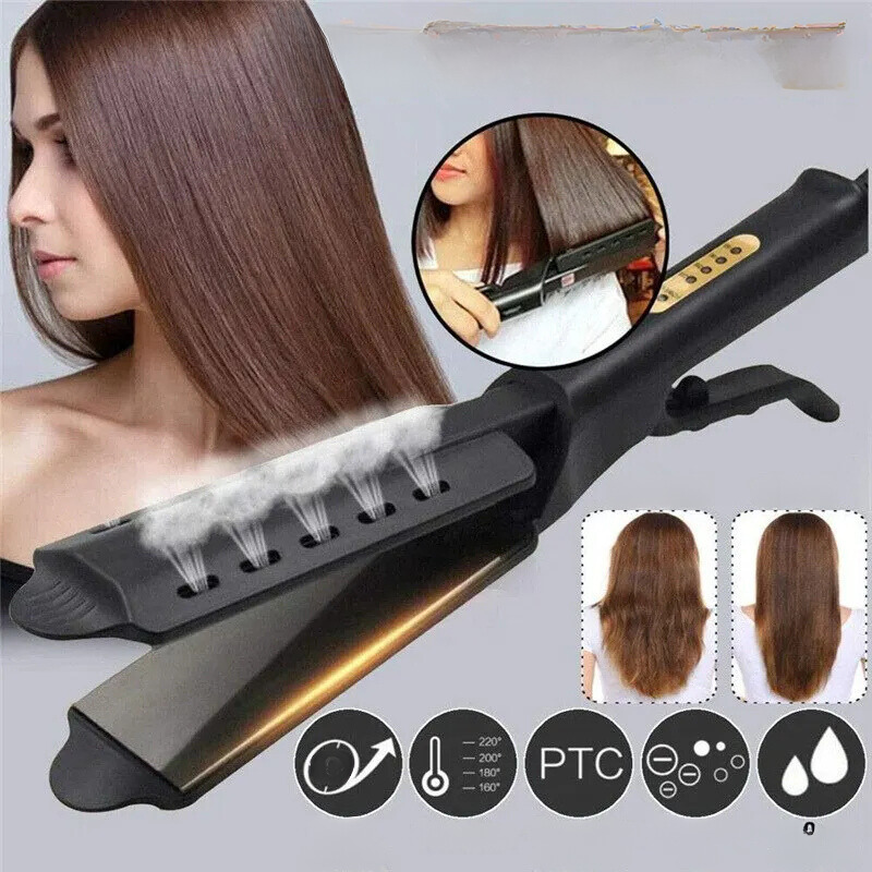 Hair Straightener with Steam Curling Function