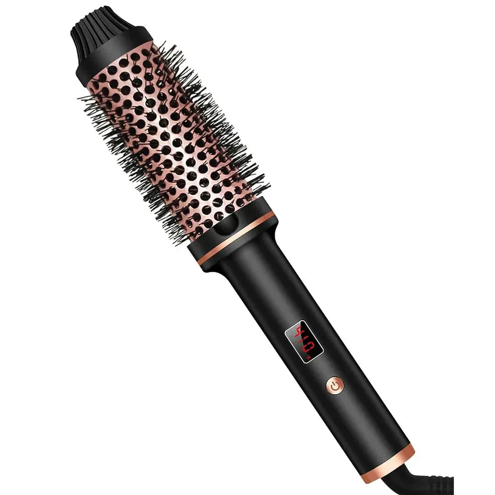 Hair Curler Brush with Anti-Burn Design