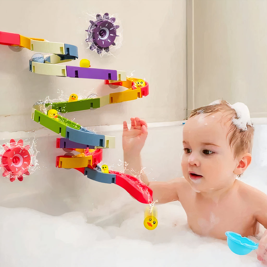 Bath Toy Colourful Plastic Duck Slide Track