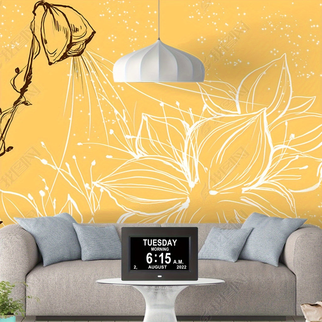 Digital Wall Clock Calendar Alarm Display Frame