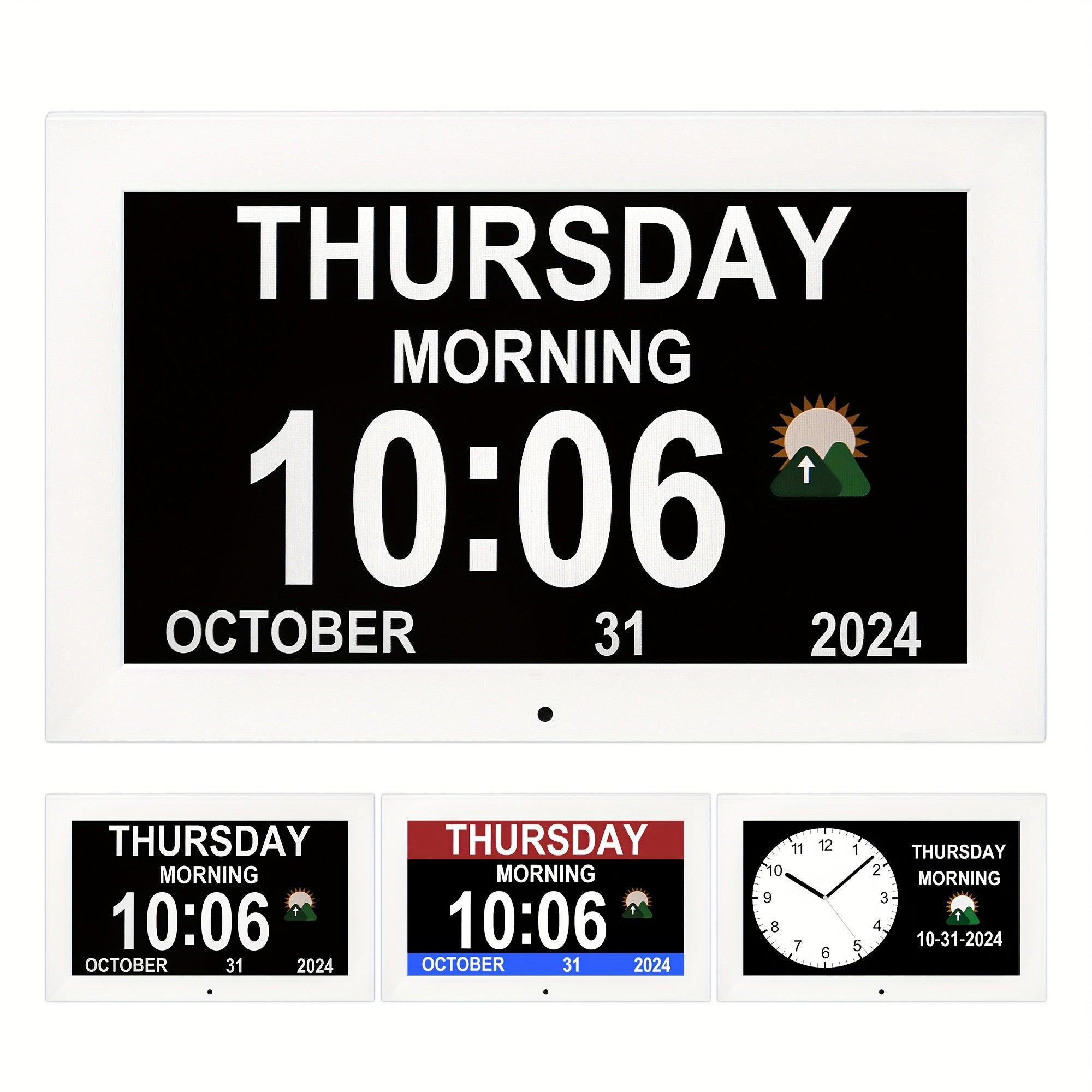 Digital Wall Clock Calendar Alarm Display Frame