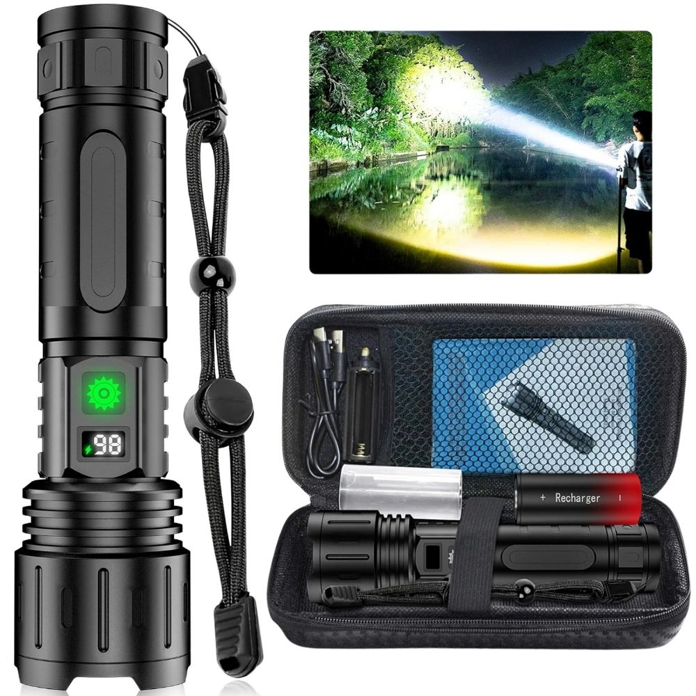 LED Torch Light Rechargeable Aluminium Flashlight