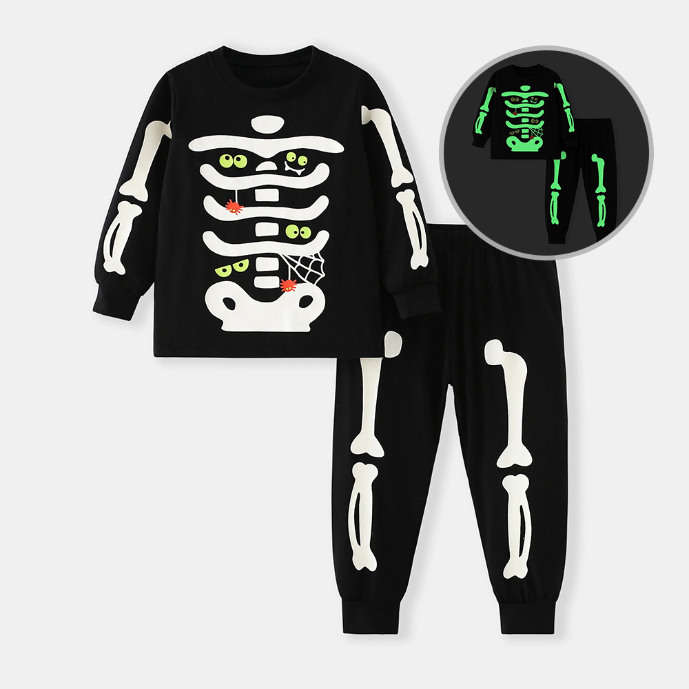 Halloween Toddler Skeleton Costume Hoodie Set