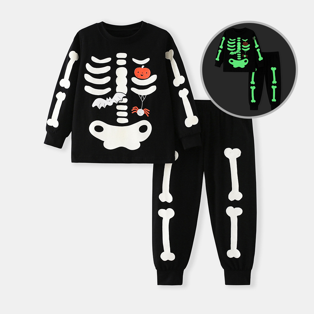 Halloween Toddler Skeleton Costume Hoodie Set