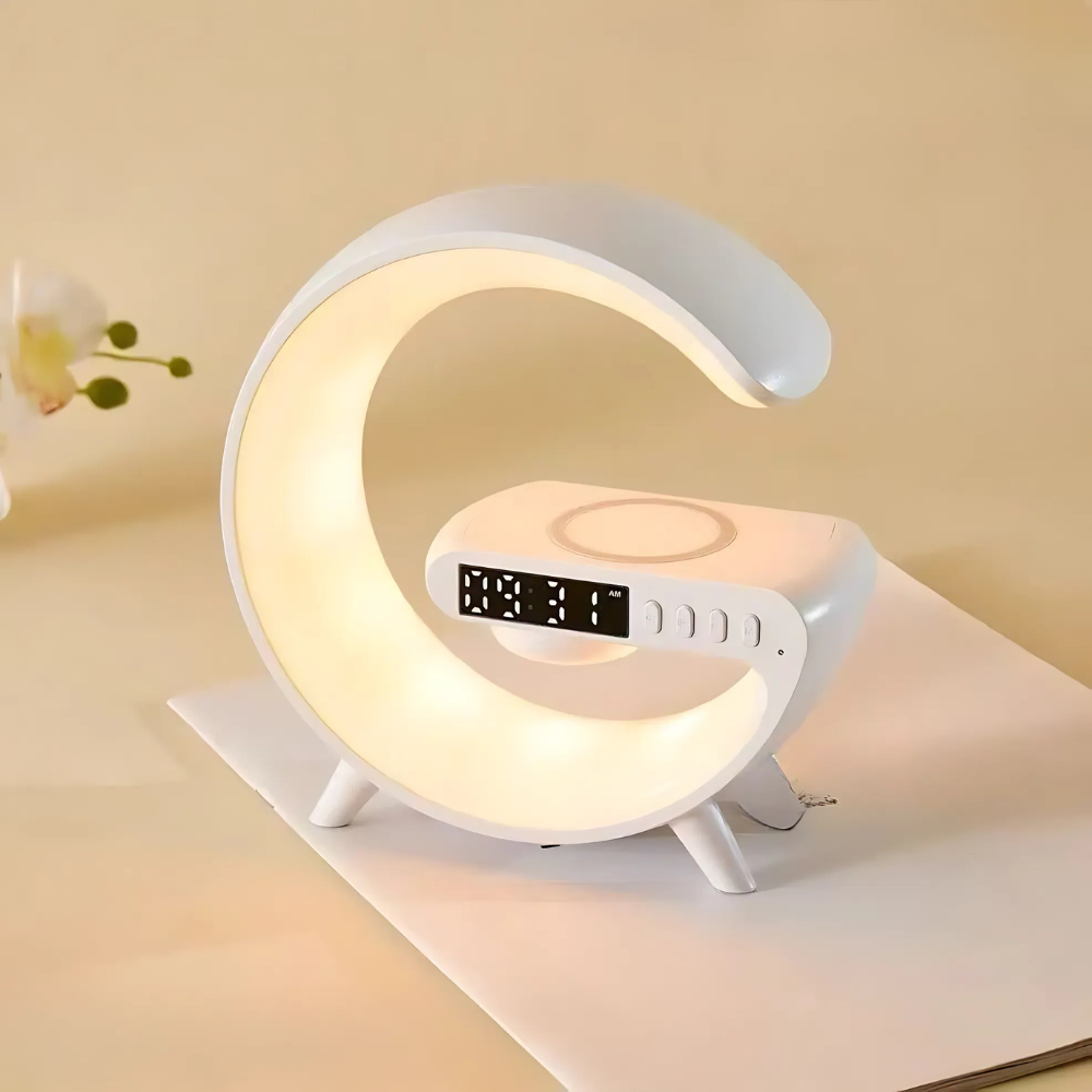 Wireless Charging Lamp LED Clock Speaker