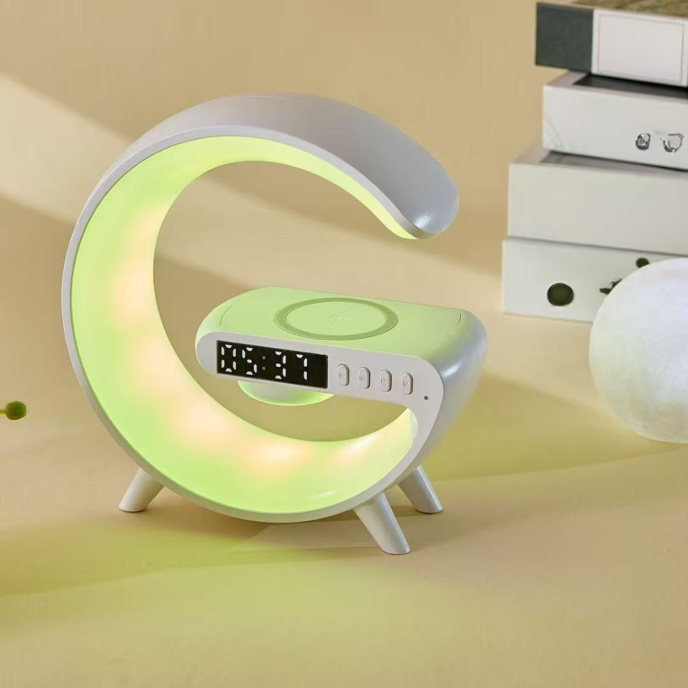 Wireless Charging Lamp LED Clock Speaker