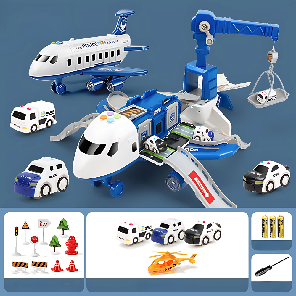 Kids Construction Plane Toy Crane Playset
