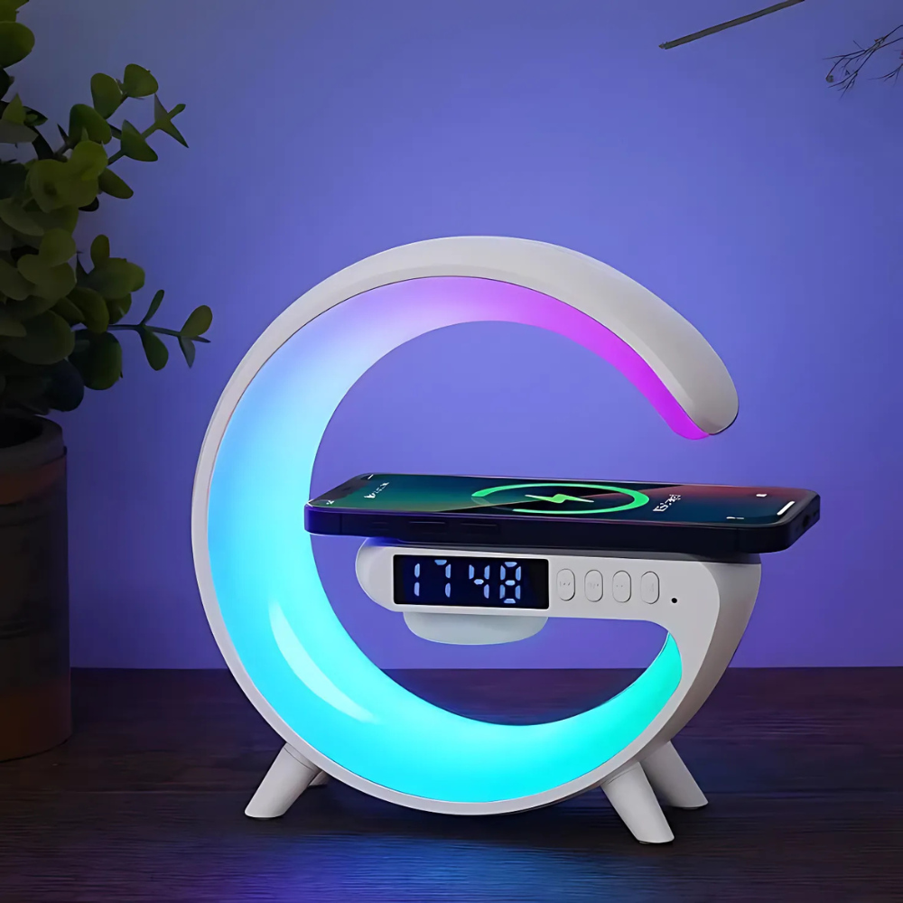 Wireless Charging Lamp LED Clock Speaker