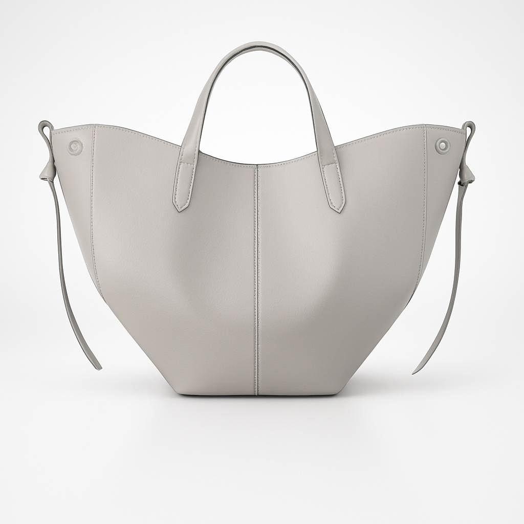 Leather Tote Bag in Classic Minimalist Style