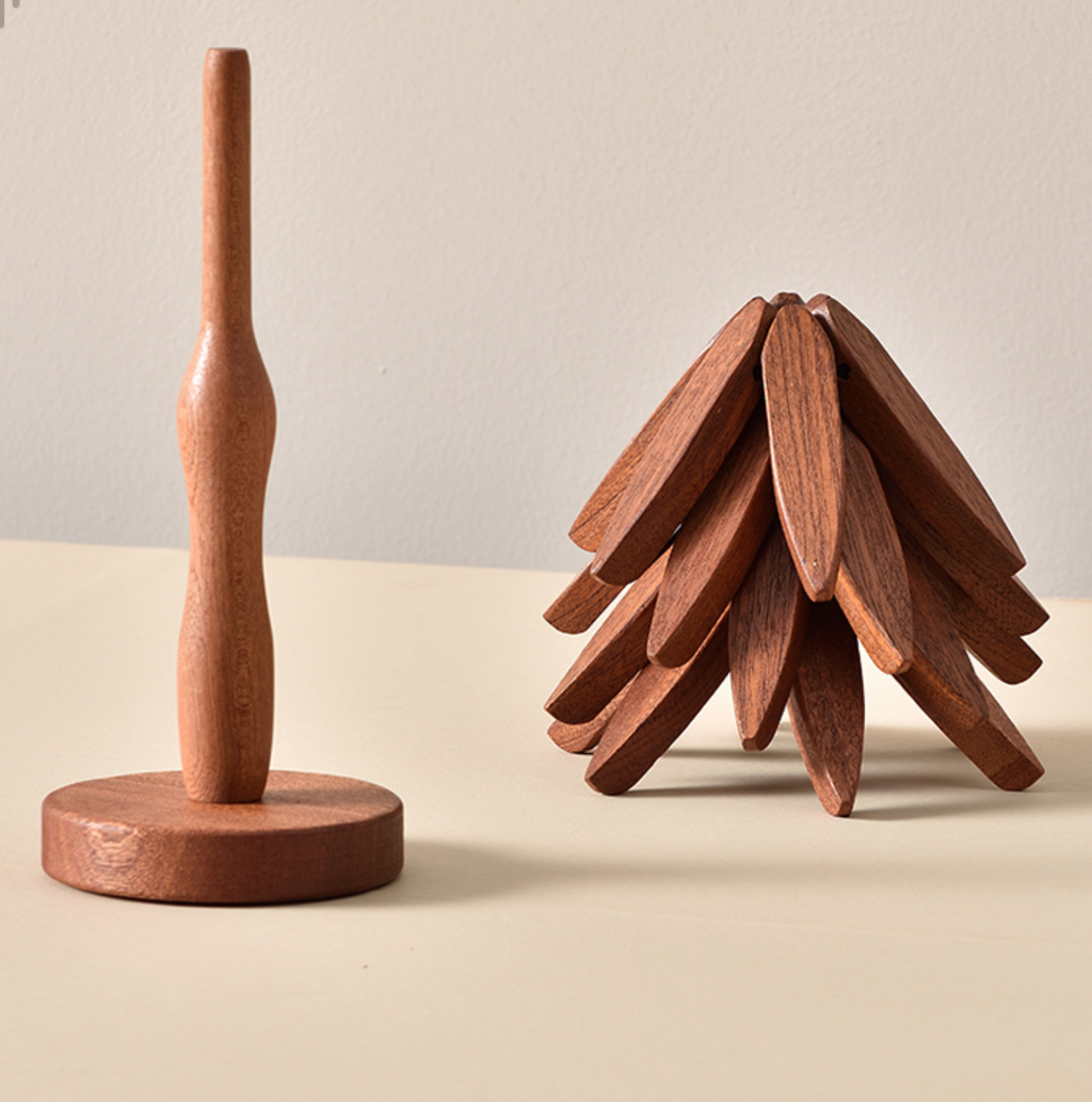 Wood Coasters Rustic Handmade Dining Set