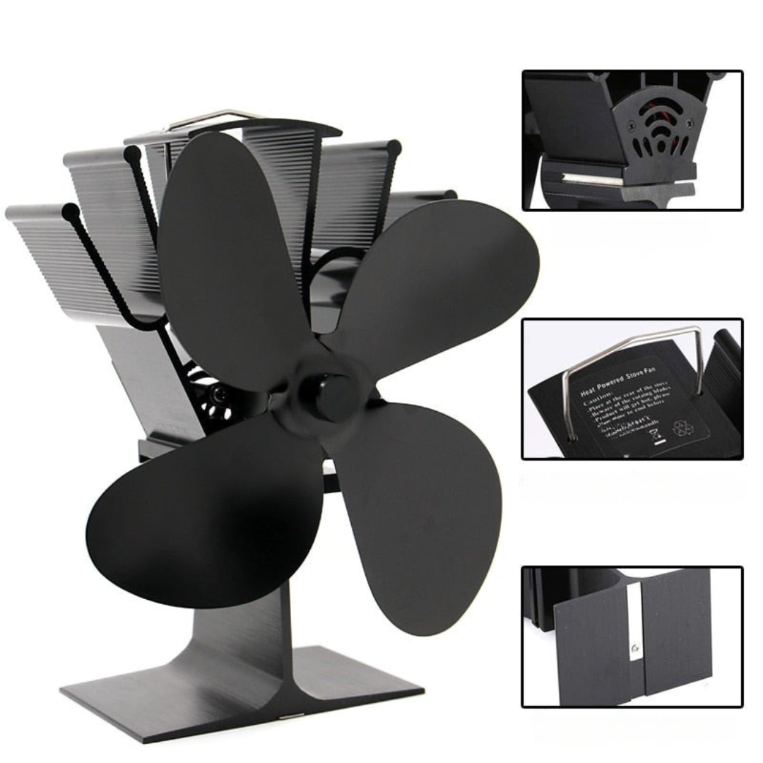 Wood Stove Heat Powered Aluminum Fan