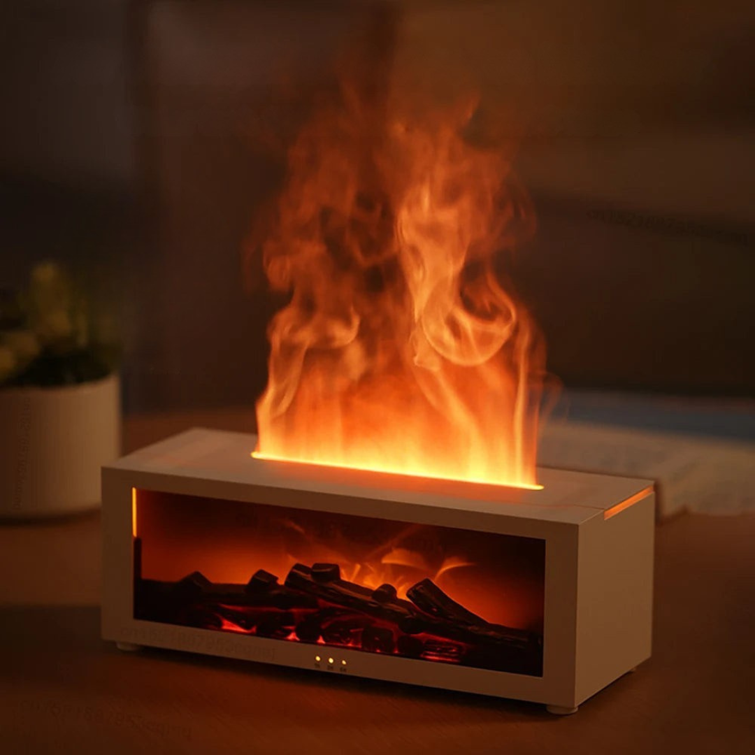 Air Humidifier with Flame Effect and Aroma Diffuser