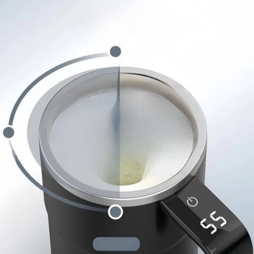 Coffee Mug with Stirrer and Temperature Display