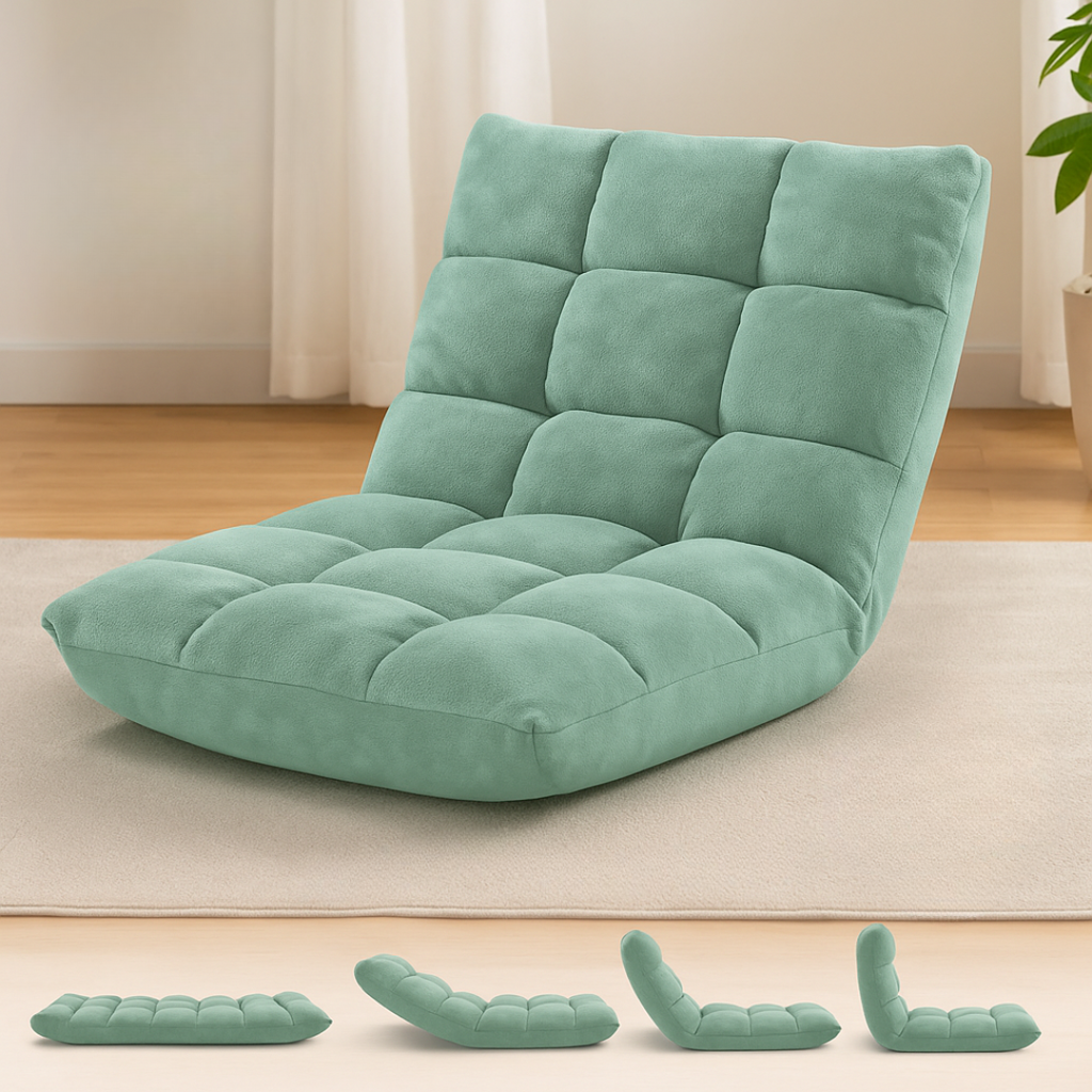 Floor Chair with Adjustable Back Support