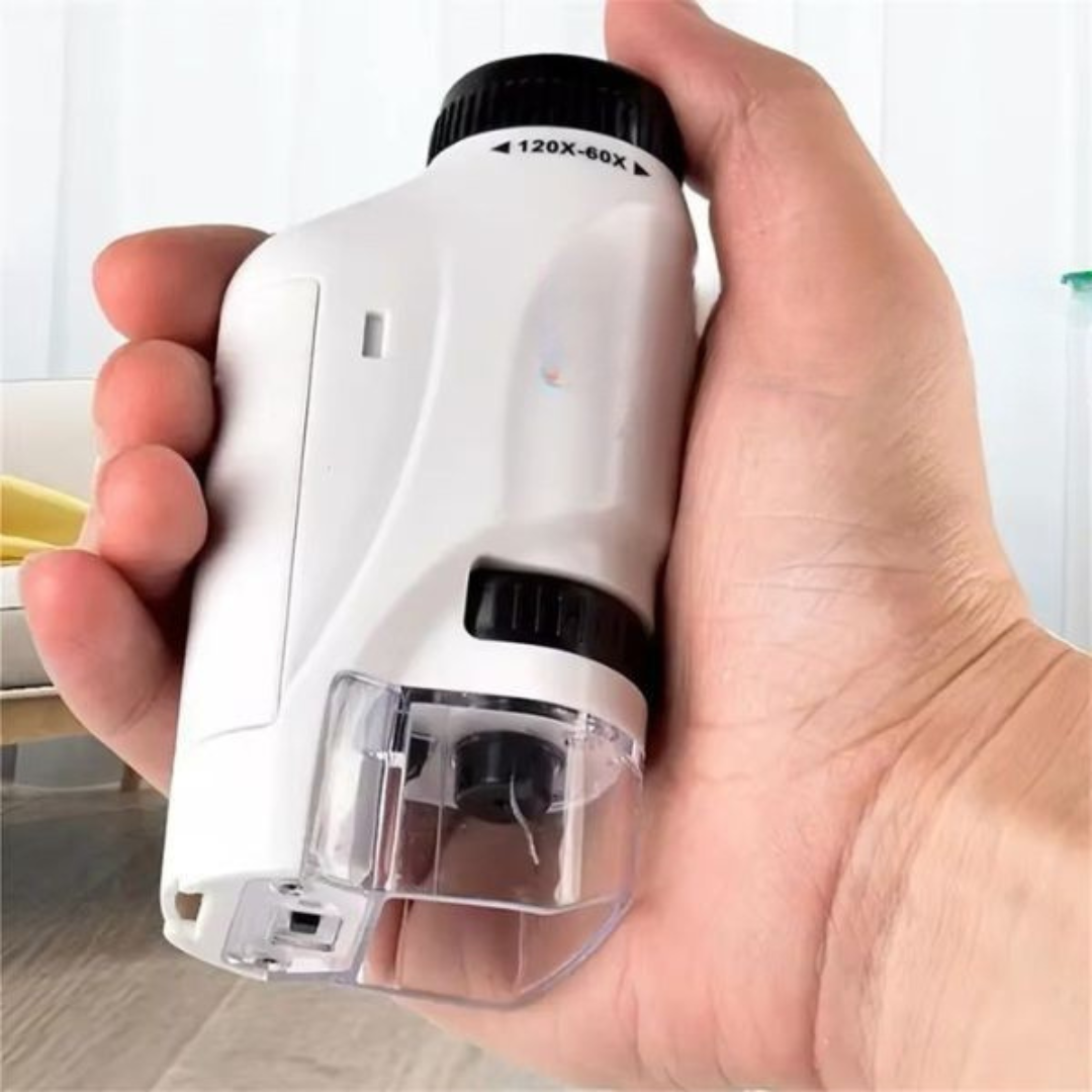 Kids Portable LED Pocket Microscope Toy