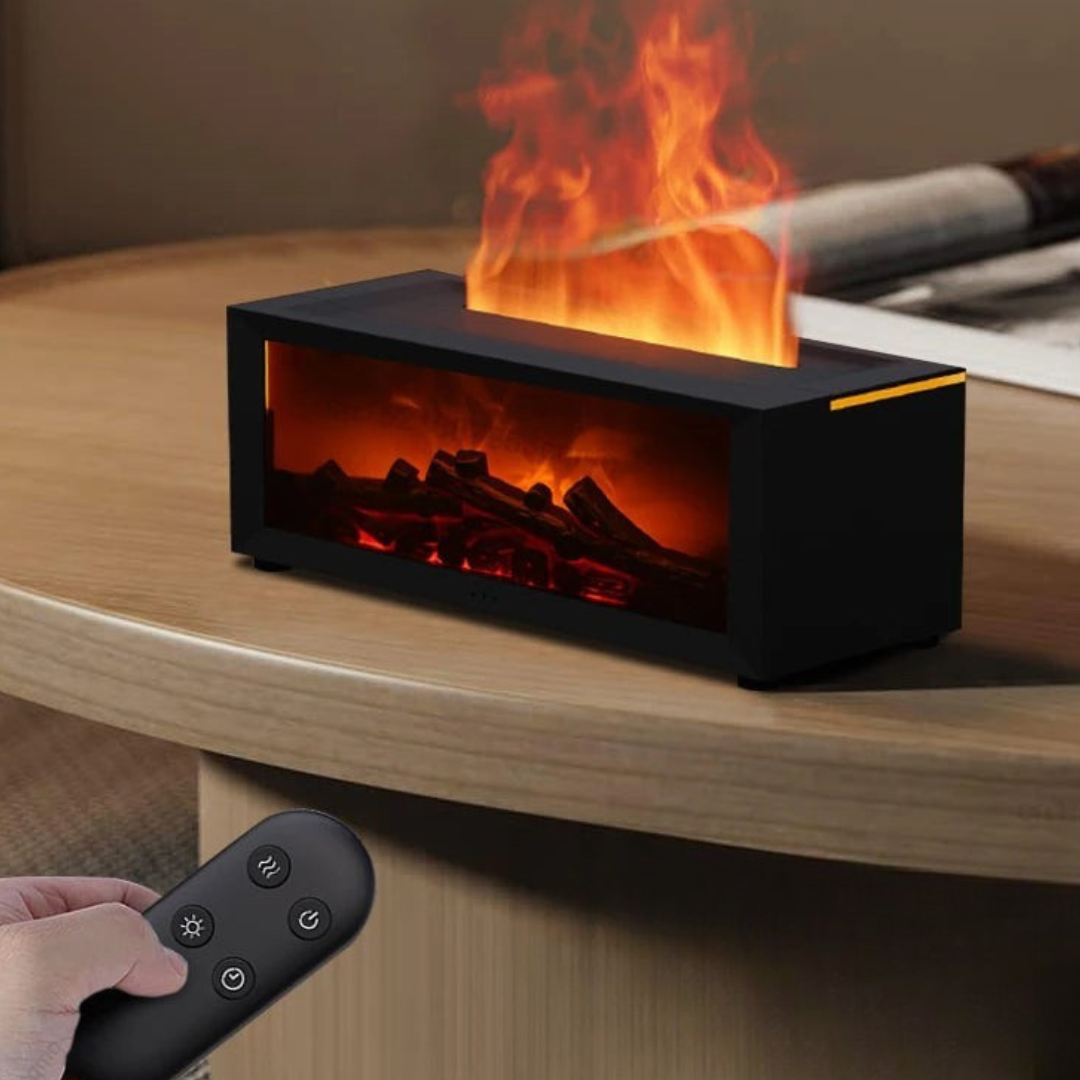 Air Humidifier with Flame Effect and Aroma Diffuser