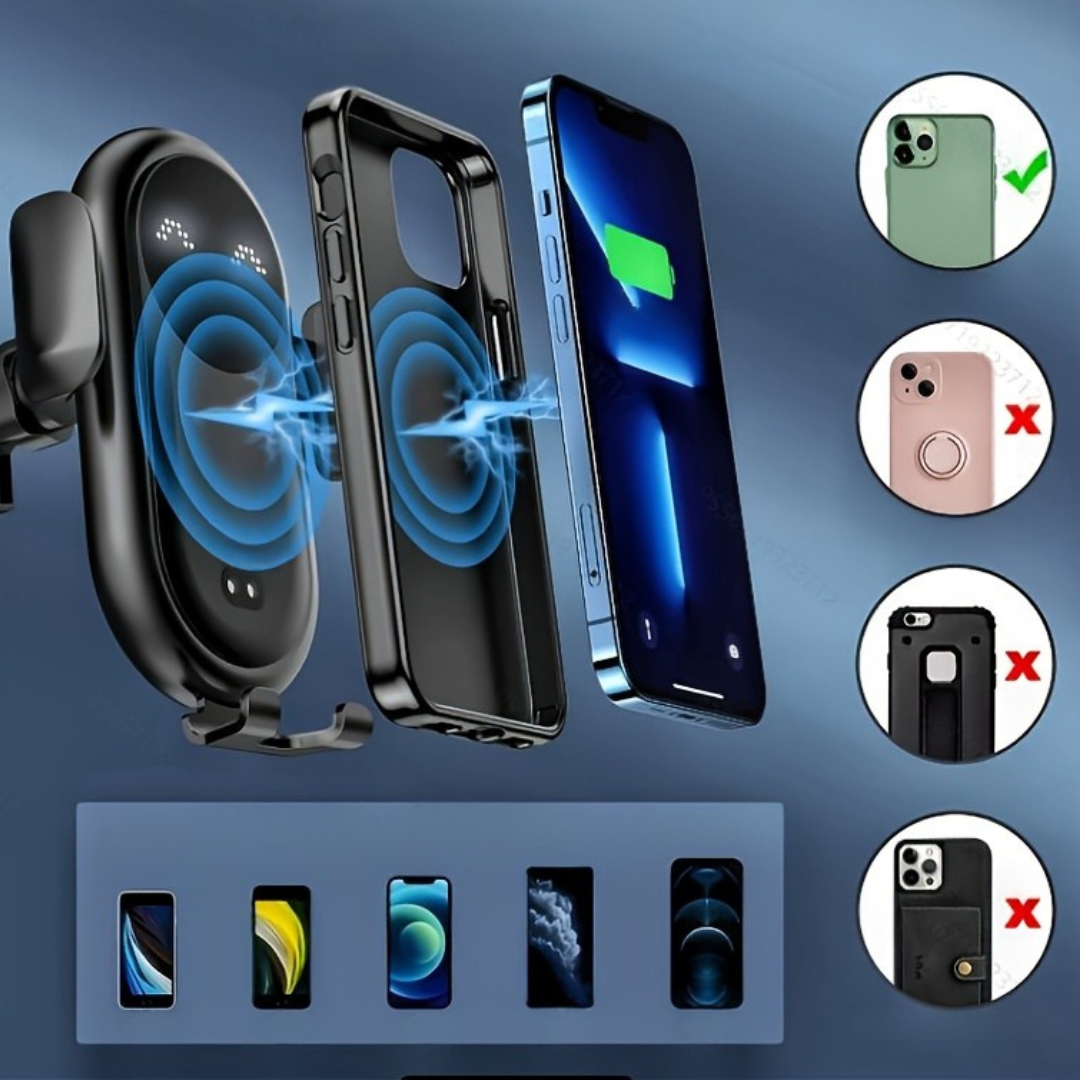 Car Phone Holder with Wireless Charging Mount
