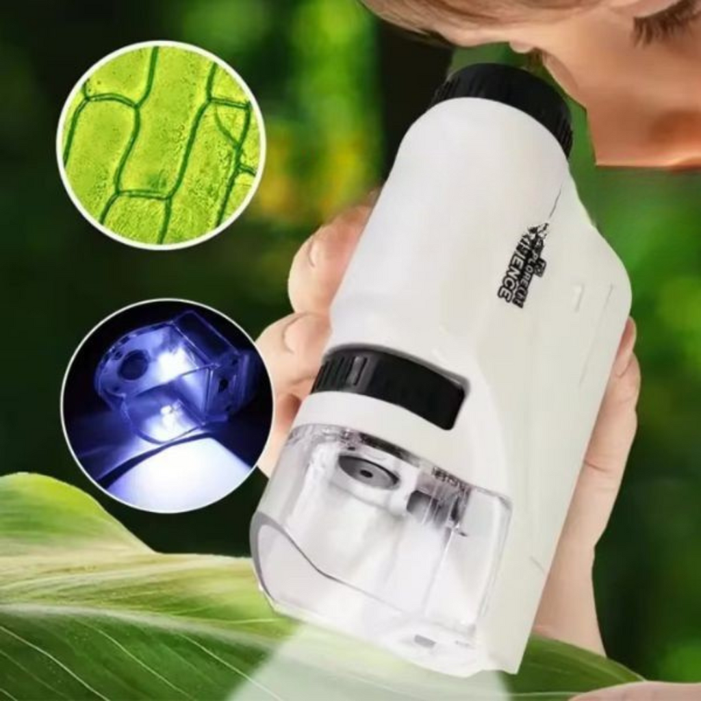 Kids Portable LED Pocket Microscope Toy