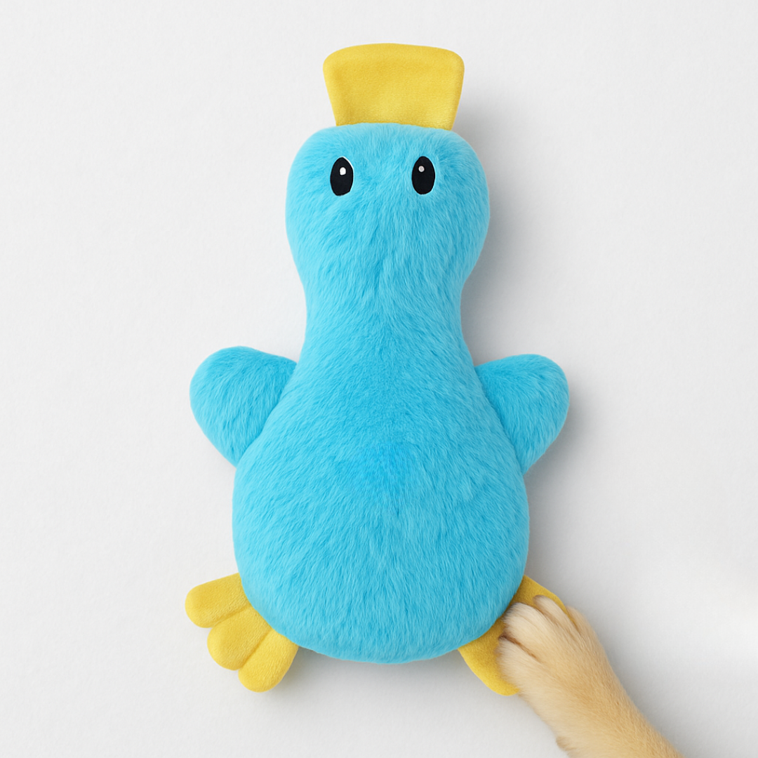 Dog Chew Toy Plush Duck with Squeaker