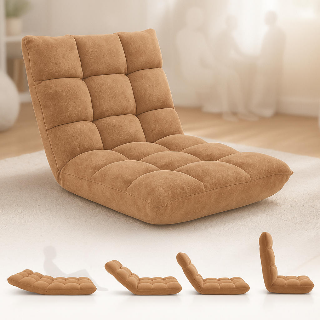 Floor Chair with Adjustable Back Support