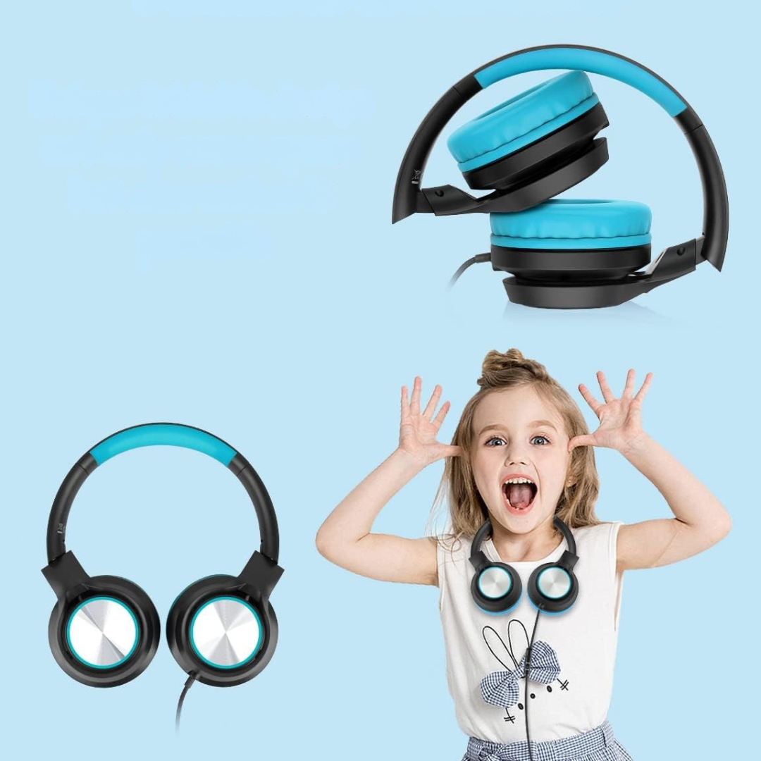 Headphones Kids Adjustable Foldable Volume-Limited