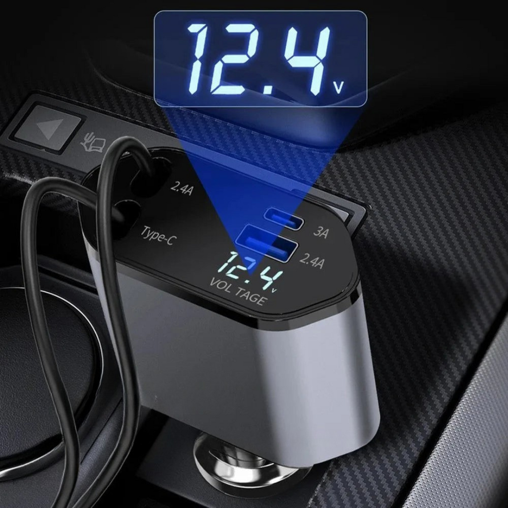 Fast Charging Retractable USB Car Charger