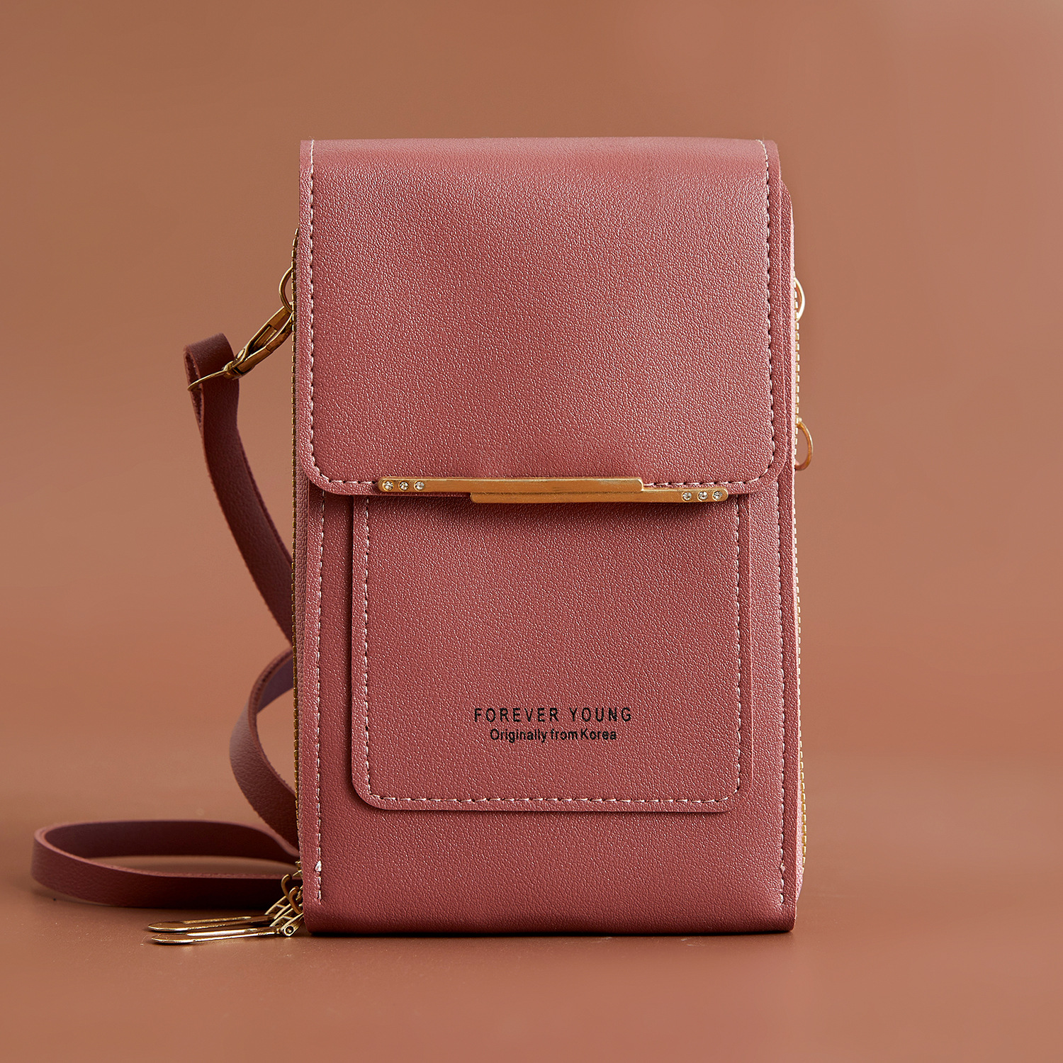 Crossbody Bag with RFID Protection and Zip Pockets